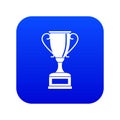 Winning gold cup icon digital blue