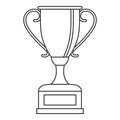 Winning gold cup icon, outline style