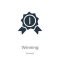 Winning icon vector. Trendy flat winning icon from general collection isolated on white background. Vector illustration can be