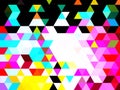 A winning multi-colored geometric pattern of triangles, squares and rectangles