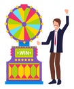 Gambling Entertainment, Casino Wheel, Luck Vector