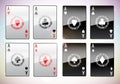 A winning poker hand of four aces