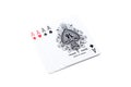 A winning poker hand of four aces Royalty Free Stock Photo