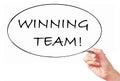 Winning team Royalty Free Stock Photo