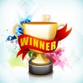 Winning trophy for Cricket sports concept. Royalty Free Stock Photo