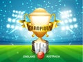 Winning trophy for England Vs Australia Cricket match. Royalty Free Stock Photo