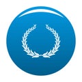 Winning wreath icon blue