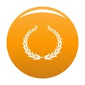 Winning wreath icon orange