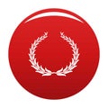 Winning wreath icon vector red