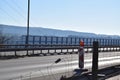Winningen, Germany - 02 08 2023: bridge damage repair road works at MoseltalbrÃ¼cke