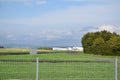 Winningen, Germany - 08 25 2023: Flugplatz Winningen, seen from the road