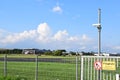 Winningen, Germany - 08 25 2023: Flugplatz Winningen, view from the road to the airfield