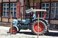 Winningen, Germany - 07 12 2022: old tractor behind a fence