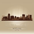 Winnipeg Manitoba skyline city silhouette