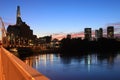 Winnipeg, Manitoba skyline at sunset Royalty Free Stock Photo