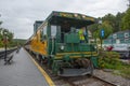 Winnipesaukee Scenic Railroad train in Weirs Beach, NH, USA Royalty Free Stock Photo