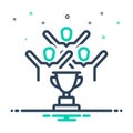 Mix icon for Wins, vanquish and achieve Royalty Free Stock Photo