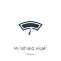 Winshield wiper icon vector. Trendy flat winshield wiper icon from shapes collection isolated on white background. Vector