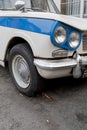 Winslow, Buckinghamshire, United Kingdom, October 25, 2016: Classic car Triumph Vitesse Mk2 with bright blue stripe on the Walk s Royalty Free Stock Photo