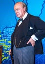 Winston Churchill at the London Madame Tussauds wax museum Royalty Free Stock Photo