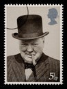 Winston Churchill Postage Stamp Royalty Free Stock Photo