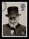 Winston Churchill Postage Stamp Royalty Free Stock Photo