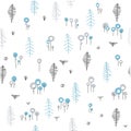 Winter seamless floral pattern Royalty Free Stock Photo