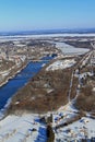 Winter aerial Chippewa Valley Wisconsin