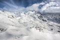 Winter Alps landscape from ski resort Val Thorens Royalty Free Stock Photo