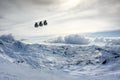 Winter Alps landscape from ski resort Val Thorens Royalty Free Stock Photo