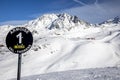 Winter Alps landscape from ski resort Val Thorens