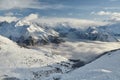 Winter in the Alps, Paradiski Royalty Free Stock Photo