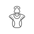 Winter angel icon. Simple line, outline of Christmas icons for ui and ux, website or mobile application
