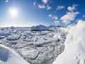 Winter in the Arctic - ice, sea, mountains, glaciers - Spitsbergen, Svalbard Royalty Free Stock Photo