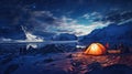 winter arctic snow camping