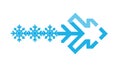 Winter Arrow with Snowflake Design, vector design Generative AI Royalty Free Stock Photo