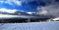 Winter austrian mountains panorama