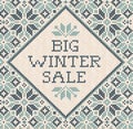 Winter Autumn Season Frame Border Poster Invitation Flyer Banner Sale. Royalty Free Stock Photo