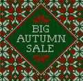 Winter Autumn Season Frame Border Poster Invitation Flyer Banner Sale. Royalty Free Stock Photo