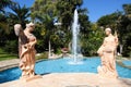 Pool and statues at Molina de Inca, Torremolinos.