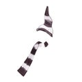 Winter or autumn women's knitted cap and scarf. Striped pattern. Isolated watercolor illustration on white