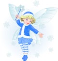 Winter baby fairy Royalty Free Stock Photo