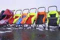 Winter baby metal stroller - sledges outdoor