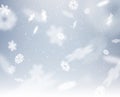 Winter background with falling snow vector background. EPS10. Royalty Free Stock Photo