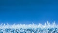 Winter background with glittering ice crystals with copy space, macro photos