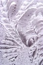 Winter background of hoar-frost on window Royalty Free Stock Photo