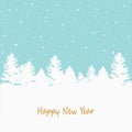 Winter background, landscape. New year and Christmas greeting card. Royalty Free Stock Photo