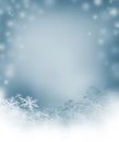 Winter background with natural snowflakes