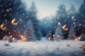 Winter background snow blurred bokeh happy new year Royalty Free Stock Photo