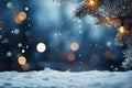 Winter background snow blurred bokeh happy new year Royalty Free Stock Photo